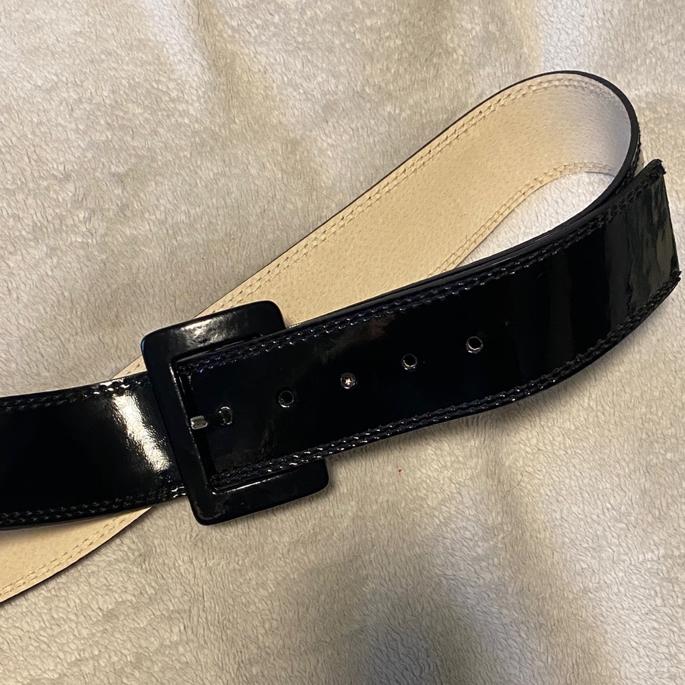Calvin Klein Glossy Black Belt